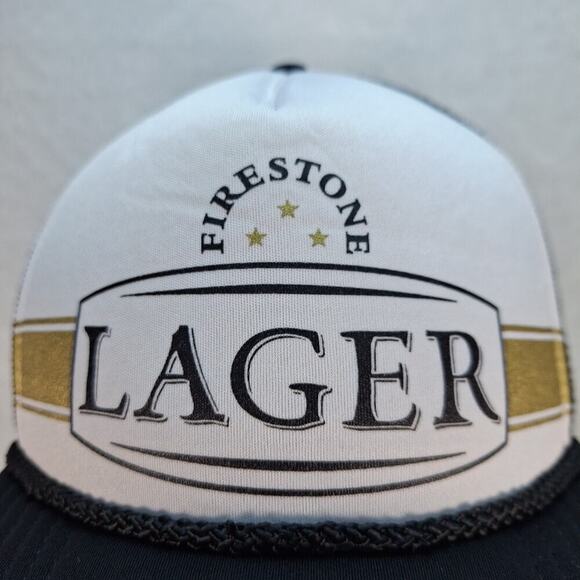 Firestone Walker Brewing Company Lager Hat Cap Snap Back White Trucker Rope - Picture 2 of 8